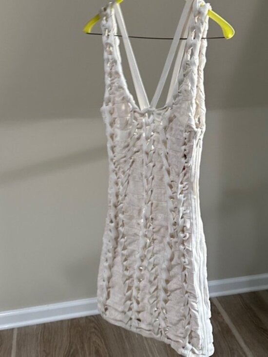 Herve Leger Dresses & Skirts - Herve Leger Cream Mini Dress